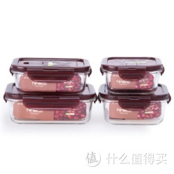 TAFUCO 泰福高 耐热抗菌玻璃保鲜盒4件套T-7503