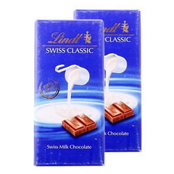 限华南：Lindt 瑞士莲 经典排装牛奶巧克力 100g*2排