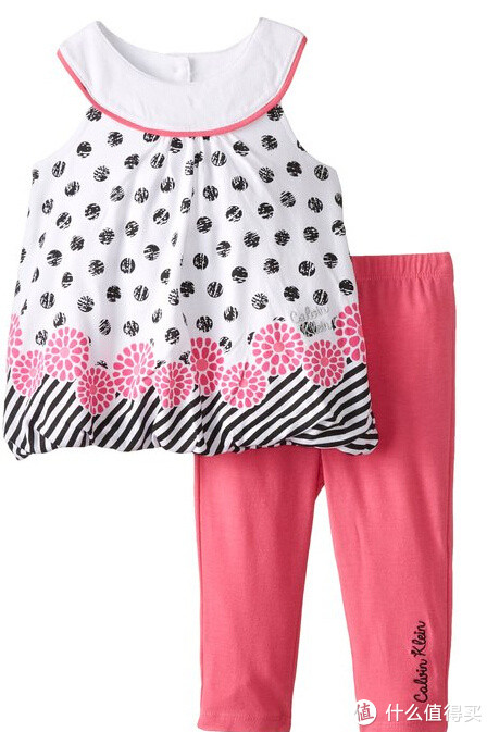 Calvin Klein Polka Dots Tunic 女童粉点吊带衫两件套