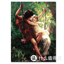 快乐工坊 DIY数字油画 新品 人物 伊甸园之恋 50X65 
