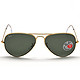 Ray-Ban 雷朋 RB3025 001/58 62mm 飞行员系列偏光太阳镜 灰绿片金架