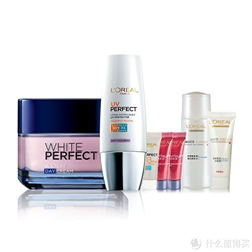 L'OREAL PARIS 巴黎欧莱雅 雪颜美白防晒护肤套装(水润日霜50ml+UV紫30ml)+小样雪颜5件套