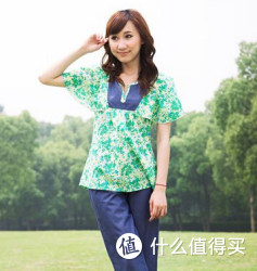 LOVO 罗孚 俏皮女孩碎花短袖套装（绿色）160码