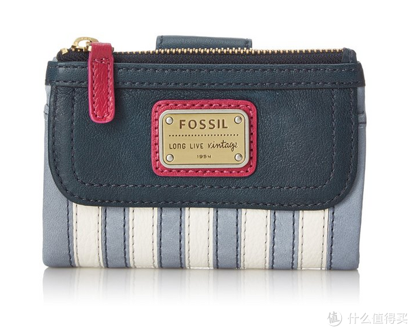 再降价：FOSSIL Emory Patchwork 女士真皮长款钱包