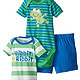 Gerber 3 Piece Bodysuit Shirt Short Set 男婴儿装 三件套