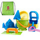 德国Hape玩具沙滩9件套suit0001 沙滩玩具套装 宝宝玩具 大号玩沙工具沙漏铲子沙滩桶