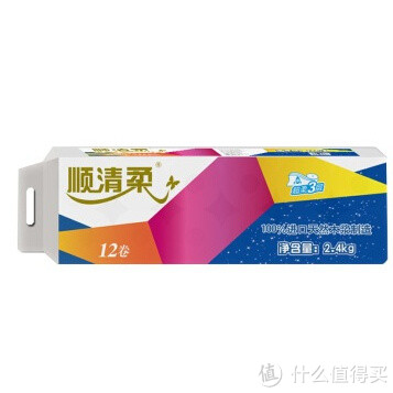 顺清柔 26033 彩虹 有芯卷纸 4层200g*12卷*7提+凑单品