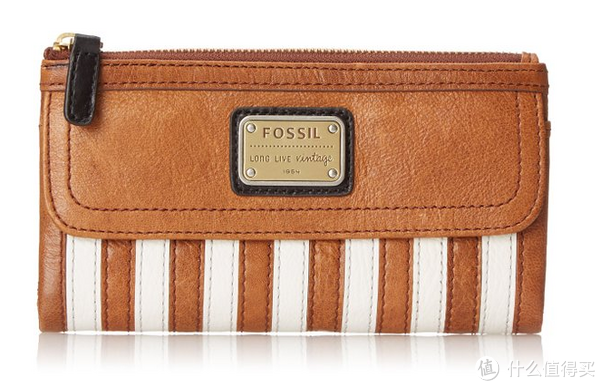 FOSSIL Emory Patchwork 女士真皮长款钱包