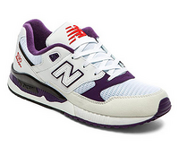 new balance M530 男款复古跑鞋 白紫色