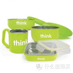 Thinkbaby  辛克宝贝 不锈钢餐具套装 4件套（绿色）
