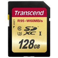 Transcend 创见 UHS-I U3 SD高速存储卡  128GB（读95Mb/s 写60Mb/s）+凑单品