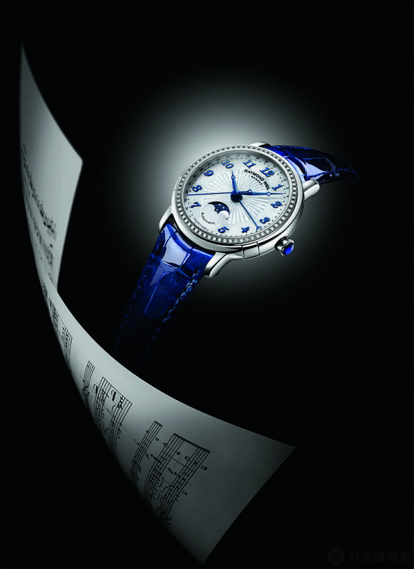 RAYMOND WEIL 蕾蒙威 Maestro 经典大师系列 2739-LS3-05909 女士镶钻月相机械腕表