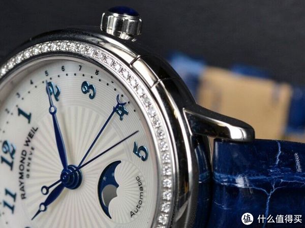 RAYMOND WEIL 蕾蒙威 Maestro 经典大师系列 2739-LS3-05909 女士镶钻月相机械腕表