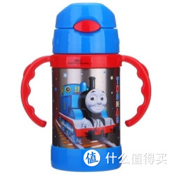 Thomas &amp; Friends 托马斯&amp;朋友 儿童高真空不锈钢双柄吸管保温水壶260ml（蓝色）4216TM+乐扣乐扣 HELLO KITTY 婴幼儿不锈钢儿童餐具 宝宝带盖大碗 LKT480