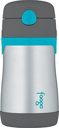 THERMOS 膳魔师 foogo 不锈钢吸管杯（0.3L/Charcoal色）