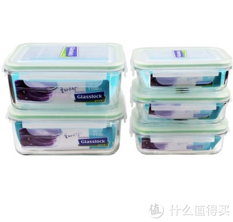 限地区：GLASSLOCK 三光云彩 GL07 钢化玻璃保鲜盒 5件套*2+凑单品