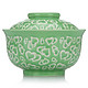 凑单品：山田烧 绿色陶瓷釉带盖面碗 5英寸 同心