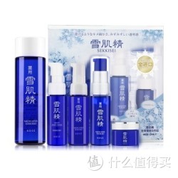 移动端:KOSE 高丝 雪肌精全效雪肤套组(化妆水50ml+乳液20ml+洗颜乳20ml+美白防护精华20ml+眼霜6ml)+ 凑单品