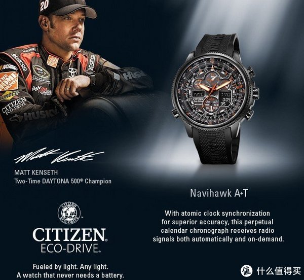 CITIZEN 西铁城 Navihawk A-T JY8035-04E 男款光动能腕表（5局电波、双显、计时）