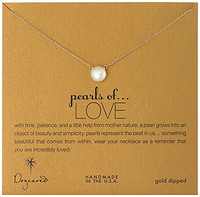 DOGEARED Pearls of Love “珍珠系列之爱”  珍珠项链 18英寸 金色