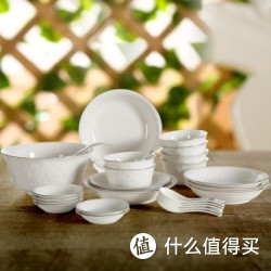 顺祥 26头 一抹惊艳 金边白瓷餐具套装+凑单品