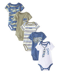 Calvin Klein Newborn 男婴儿连身衣 5件装