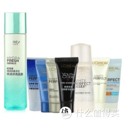 移动端：欧莱雅（LOREAL）水润保湿套装（天才水+护肤旅行7件套）＊2＋凑单品