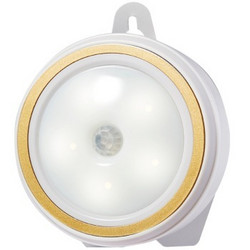 Panasonic 松下 HHLT0207 灯具 LED小夜灯 感应灯 便携小夜灯 随手贴 日光色 金色装饰环 0.5W
