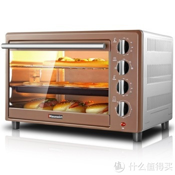 移动端新低：Hauswirt 海氏 HO-40C 电烤箱 40L（镀铝板、6管、独立控温、烤叉、炉灯）