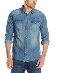 Levi's 李维斯 Standard Barstow Denim Western Snap-Up Shirt 男士牛仔衬衫