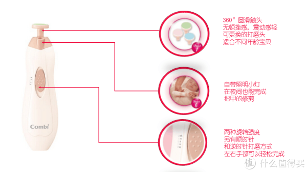 Combi 康贝 B00I4IN7M8 婴儿电动修甲器
