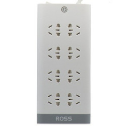 移动端0点：ROSS 罗尔思 W80(18)单排八组小五孔插线板插座 节能防漏电 1.8米
