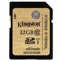 移动端：Kingston 金士顿 32GB UHS-I Class10 SD高速存储卡（读速90Mb/s）土豪金