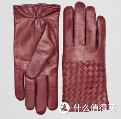 BOTTEGA VENETA AUBERGINE INTRECCIATO 男士小羊皮手套