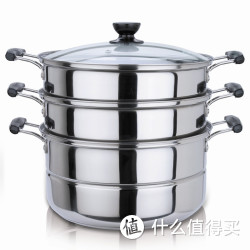 maxcook 美厨  MZB-26/MCB-26 不锈钢复底三层蒸锅