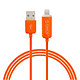限地区：ORICO 奥睿科 PTU-10-OR 苹果Lightning to USB发光充电数据线 1米 橙色