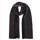 移动端：Calvin Klein 男款时尚黑灰色格纹针织围巾 77230 BLK