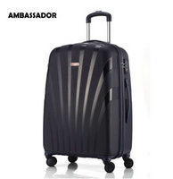 Ambassador 大使拉杆箱旅行箱登机箱拉箱行李箱万向轮PP箱 黑色 20寸 