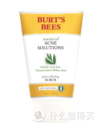 凑单品：BURT'S BEES 小蜜蜂 Natural Acne Solutions Pore Refining 祛痘磨砂膏 110G