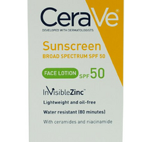 凑单品：CeraVe SPF 50 Sunscreen Face Lotion 保湿防晒霜 56g