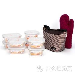lock&amp;lock 乐扣乐扣 LLG861S015 格拉斯耐热玻璃保鲜盒 10件套