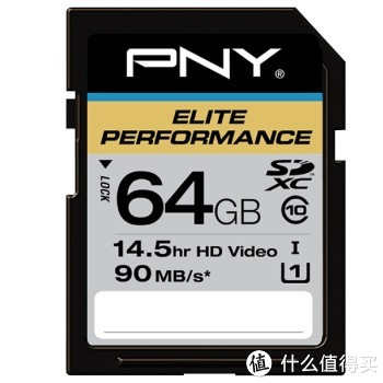 移动端：PNY 必恩威 Elite Performance UHS-1 64GB SD存储卡（读95M/s、写65M/s）