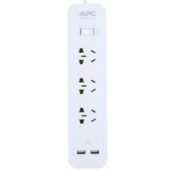 施耐德（APC） P1030U-CN 3孔 带USB充电接口 过载保护 插座 接线板 插排  1.5米