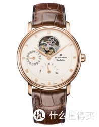 高端秀：BLANCPAIN 宝珀 Villeret系列  6025-3642-55B 男士18K金经典陀飞轮机械表
