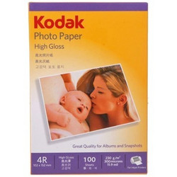 Kodak 柯达 4R 230g 高级光面照片纸 100张/包