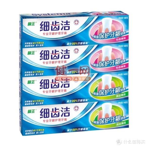 LION 狮王 细齿洁 专业牙龈护理牙膏 清凉薄荷 140g*2支+怡香薄荷140g*2