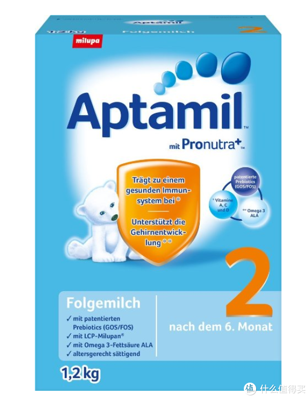 新补货:Aptamil 爱他美 Pronutra 2 新版2段婴儿奶粉 1.2kg×3盒