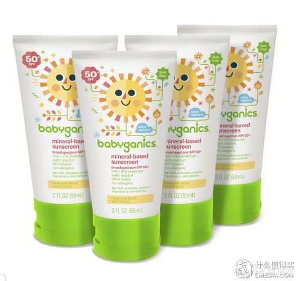 BabyGanics 甘尼克宝宝 Mineral-Based 婴儿保湿防晒乳（SPF50+， 59ml，4支）