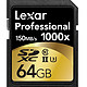 Lexar 雷克沙 Professional 1000x USH-II/U3 64GB 高速SD卡（读取150M/s、写入95M/s）两只装