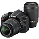 再特价：Nikon 尼康 D3200 单反双镜头套机（含18-55、55-200mm VR镜头）